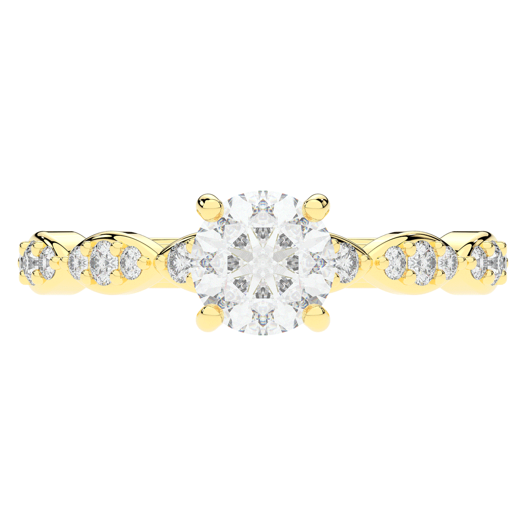 1.20CT.TW ROUND LAB DIAMOND SOLITAIRE ENGAGEMENT RING - Nazarelle