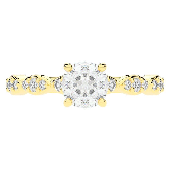 1.20CT.TW ROUND LAB DIAMOND SOLITAIRE ENGAGEMENT RING - Nazarelle