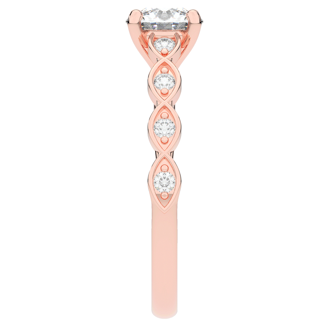1.15CT.TW ROUND LAB DIAMOND SOLITAIRE ENGAGEMENT RING - Nazarelle