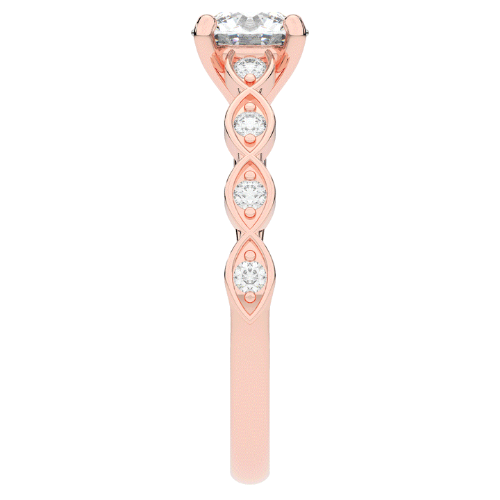 1.15CT.TW ROUND LAB DIAMOND SOLITAIRE ENGAGEMENT RING - Nazarelle