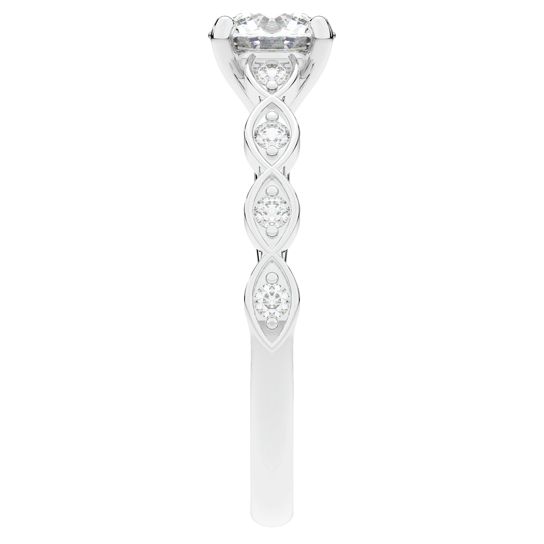 1.15CT.TW ROUND LAB DIAMOND SOLITAIRE ENGAGEMENT RING - Nazarelle