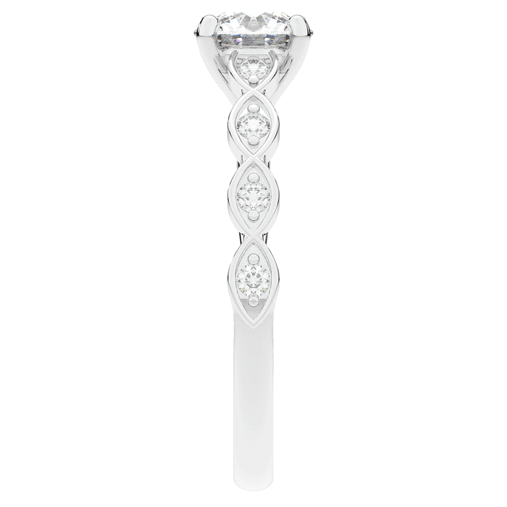 1.15CT.TW ROUND LAB DIAMOND SOLITAIRE ENGAGEMENT RING - Nazarelle