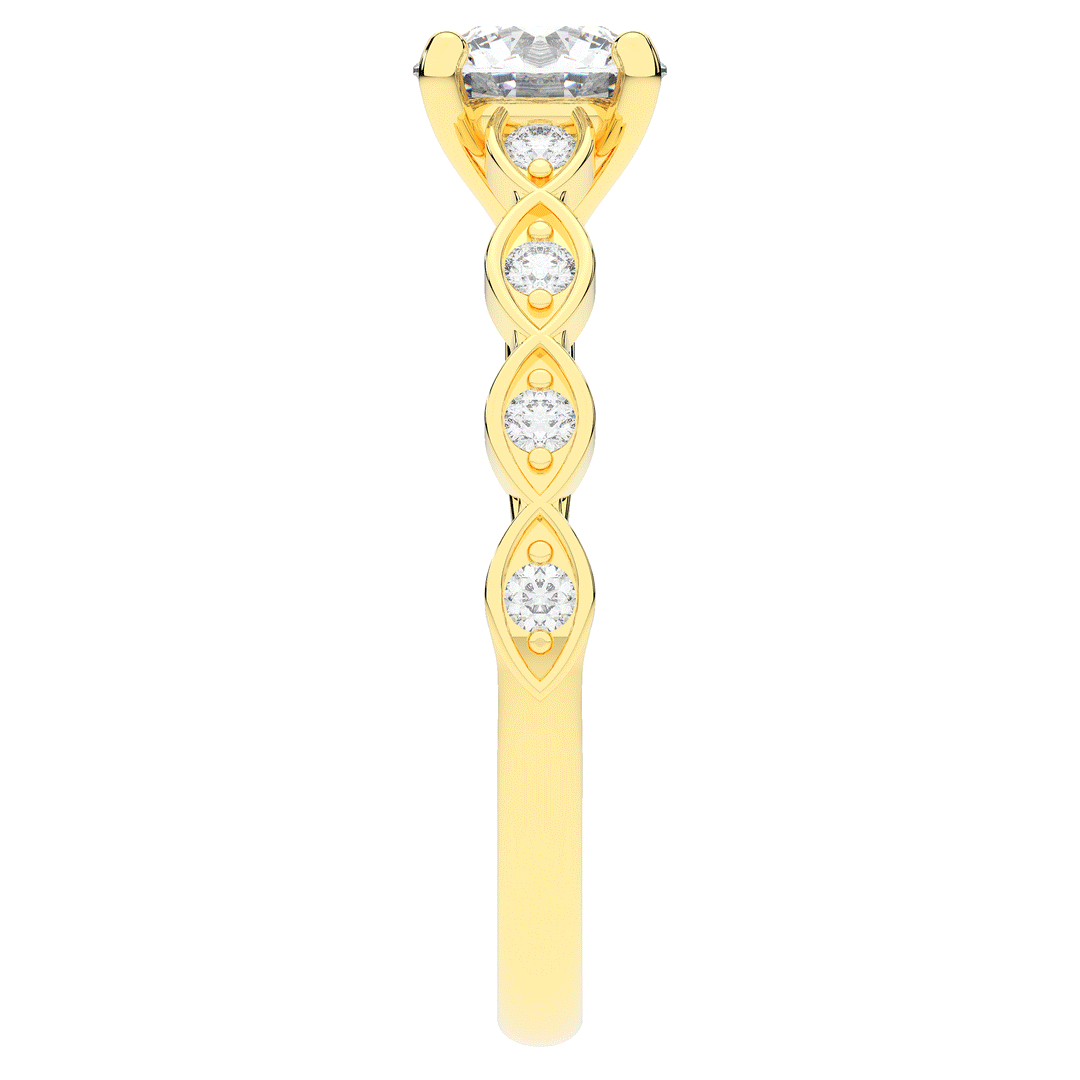 1.15CT.TW ROUND LAB DIAMOND SOLITAIRE ENGAGEMENT RING - Nazarelle