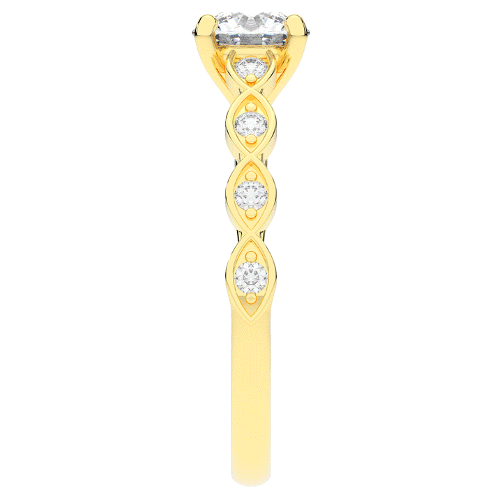 1.15CT.TW ROUND LAB DIAMOND SOLITAIRE ENGAGEMENT RING - Nazarelle