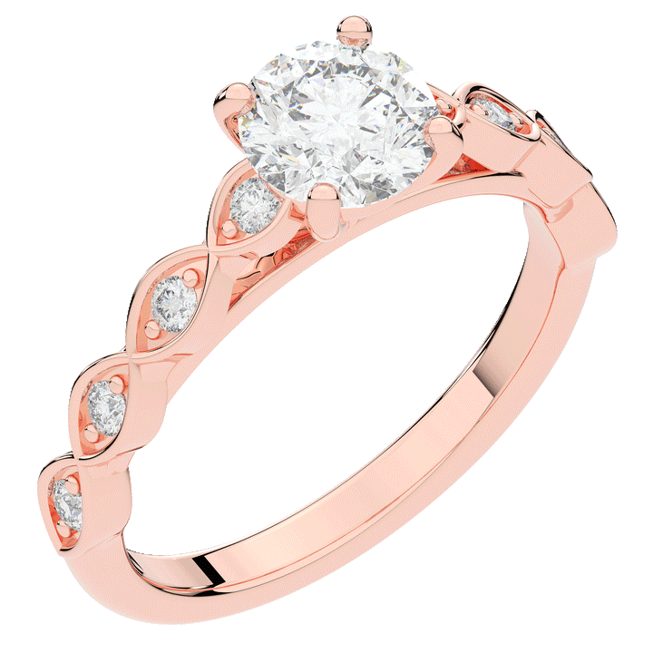 1.15CT.TW ROUND LAB DIAMOND SOLITAIRE ENGAGEMENT RING - Nazarelle
