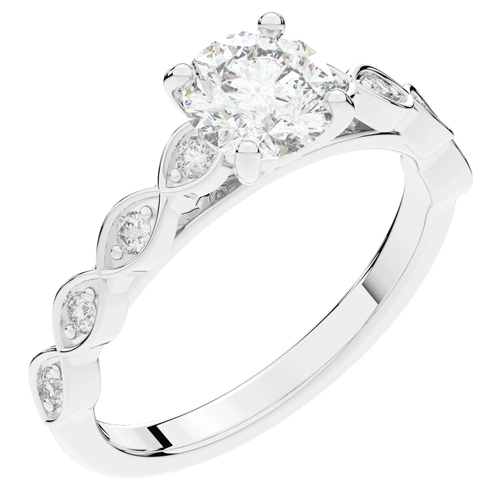 1.15CT.TW ROUND LAB DIAMOND SOLITAIRE ENGAGEMENT RING - Nazarelle
