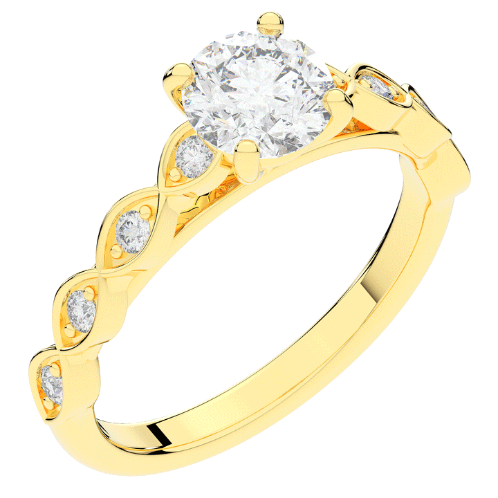 1.15CT.TW ROUND LAB DIAMOND SOLITAIRE ENGAGEMENT RING - Nazarelle