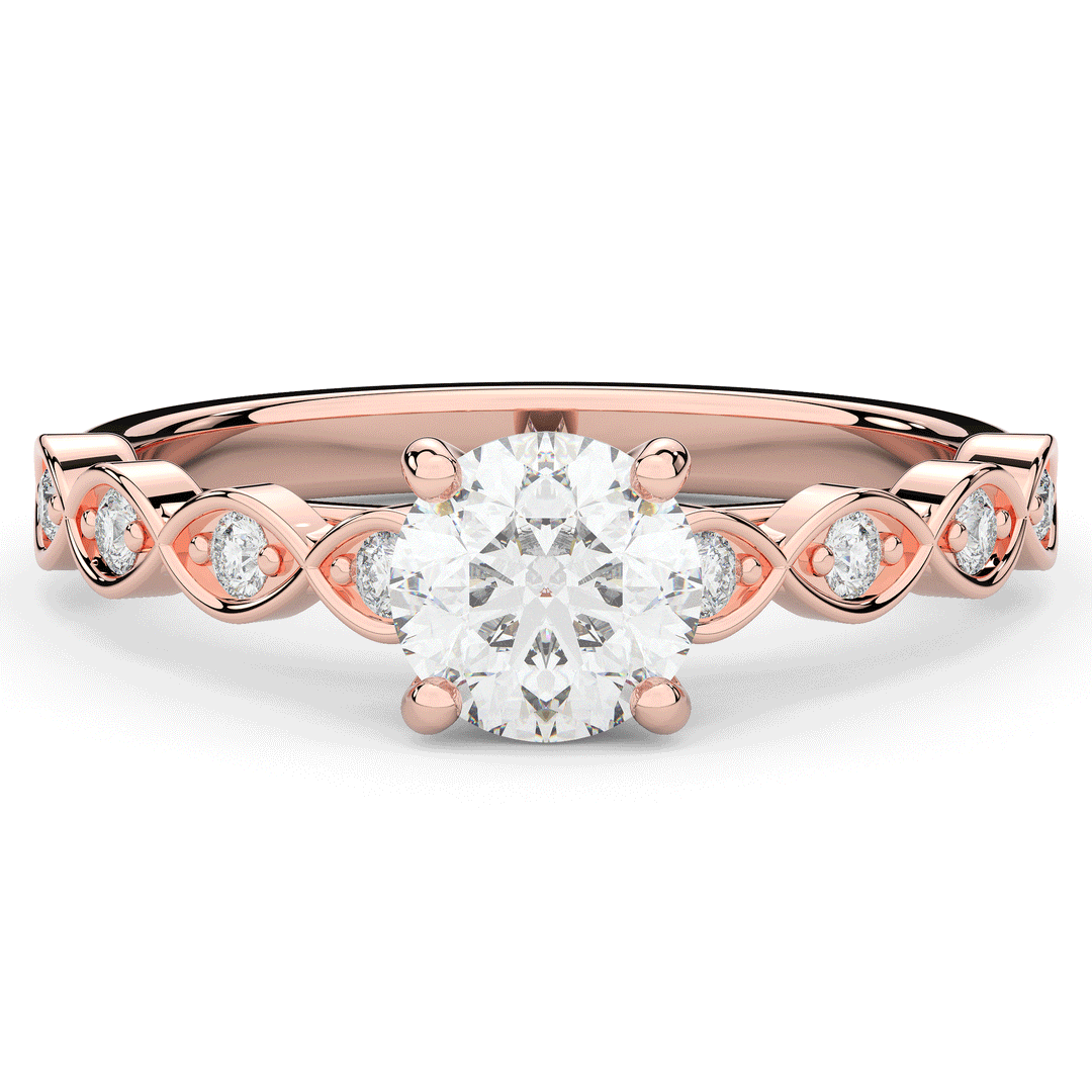 1.15CT.TW ROUND LAB DIAMOND SOLITAIRE ENGAGEMENT RING - Nazarelle