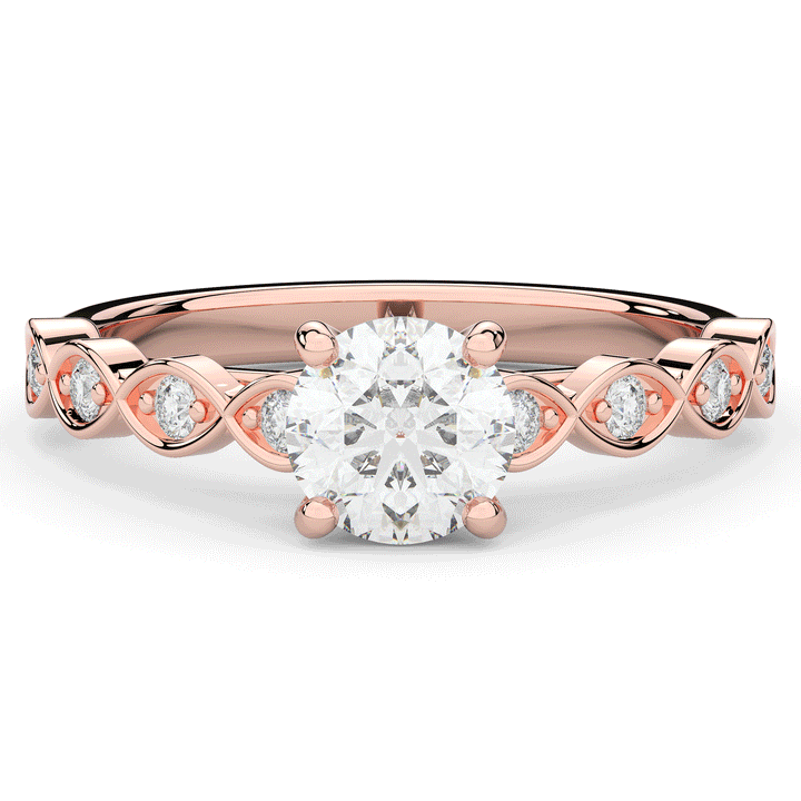 1.15CT.TW ROUND LAB DIAMOND SOLITAIRE ENGAGEMENT RING - Nazarelle