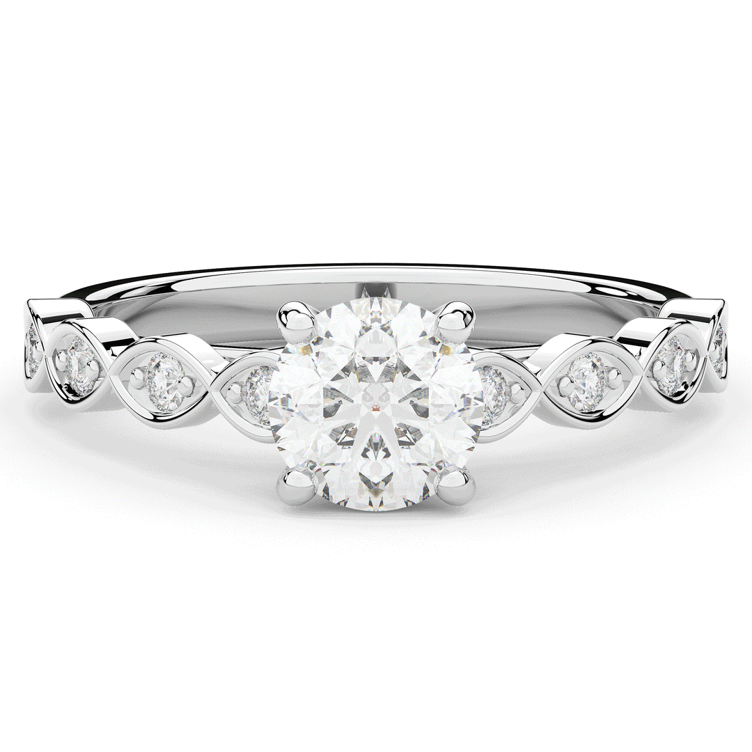 1.15CT.TW ROUND LAB DIAMOND SOLITAIRE ENGAGEMENT RING - Nazarelle