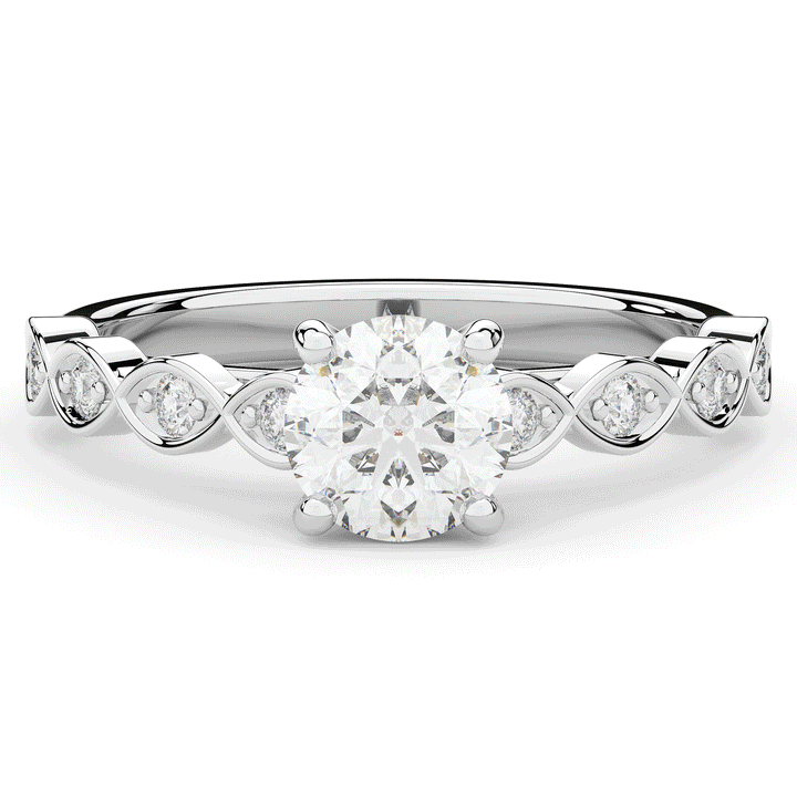 1.15CT.TW ROUND LAB DIAMOND SOLITAIRE ENGAGEMENT RING - Nazarelle