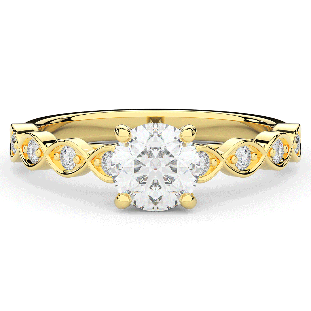 1.15CT.TW ROUND LAB DIAMOND SOLITAIRE ENGAGEMENT RING - Nazarelle
