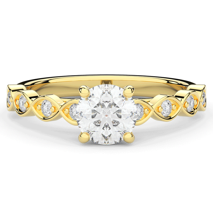 1.15CT.TW ROUND LAB DIAMOND SOLITAIRE ENGAGEMENT RING - Nazarelle