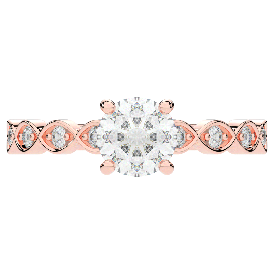 1.15CT.TW ROUND LAB DIAMOND SOLITAIRE ENGAGEMENT RING - Nazarelle