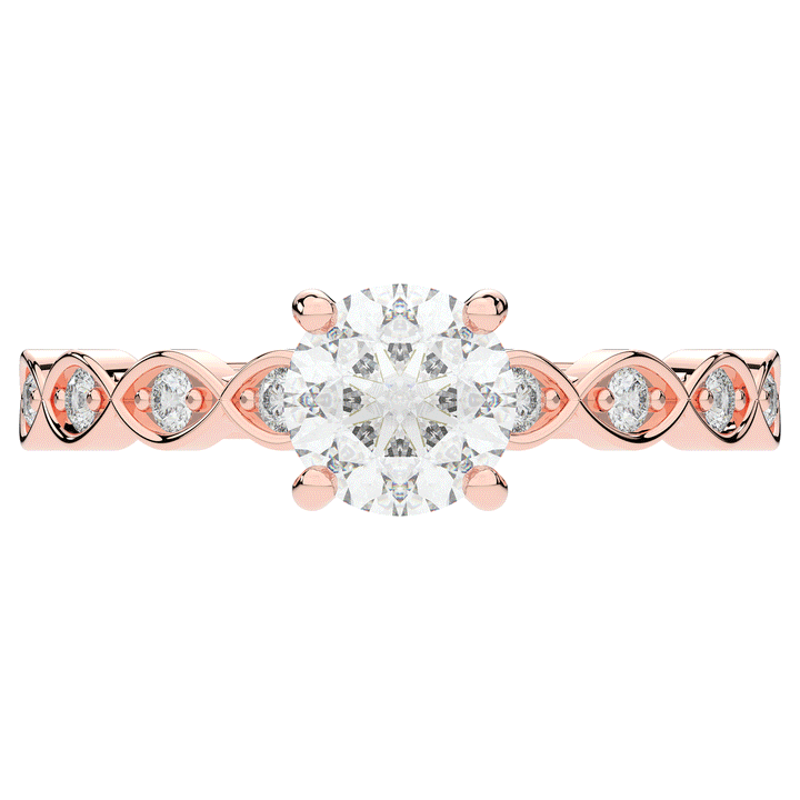 1.15CT.TW ROUND LAB DIAMOND SOLITAIRE ENGAGEMENT RING - Nazarelle