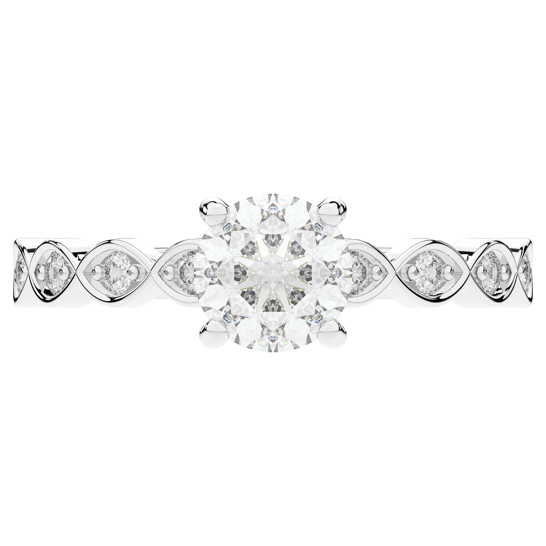 1.15CT.TW ROUND LAB DIAMOND SOLITAIRE ENGAGEMENT RING - Nazarelle