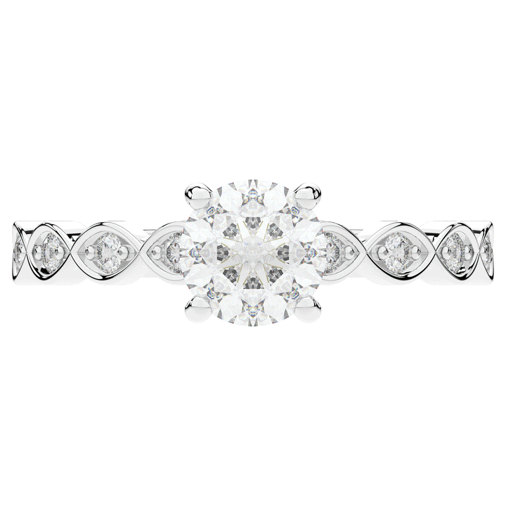 1.15CT.TW ROUND LAB DIAMOND SOLITAIRE ENGAGEMENT RING - Nazarelle