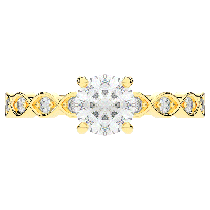 1.15CT.TW ROUND LAB DIAMOND SOLITAIRE ENGAGEMENT RING - Nazarelle