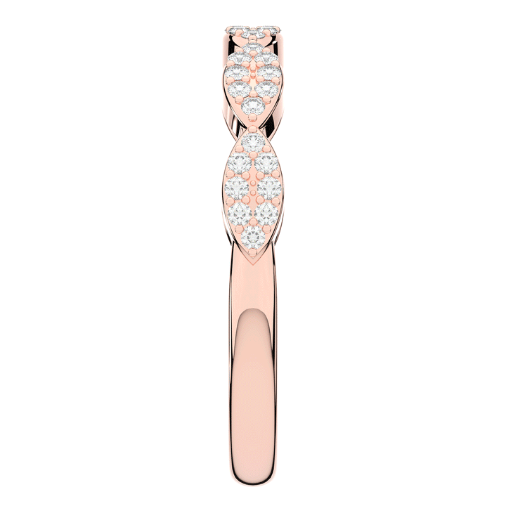 0.15CT.TW ROUND LAB DIAMOND WEDDING BAND - Nazarelle