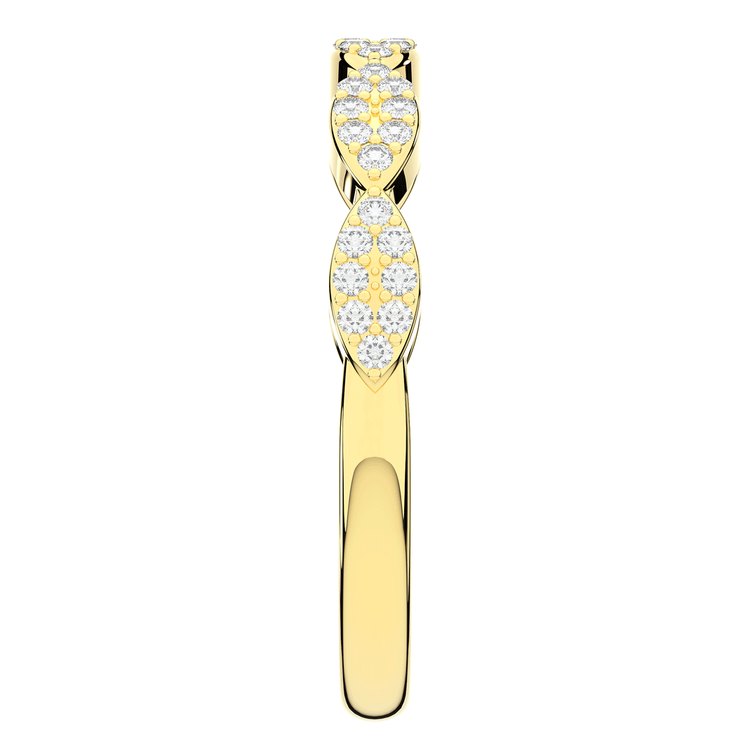 0.15CT.TW ROUND LAB DIAMOND WEDDING BAND - Nazarelle