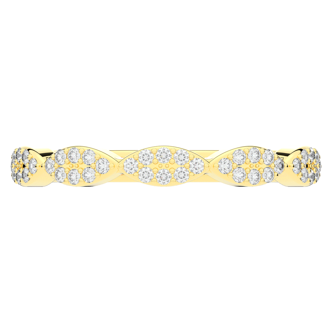 0.15CT.TW ROUND LAB DIAMOND WEDDING BAND - Nazarelle