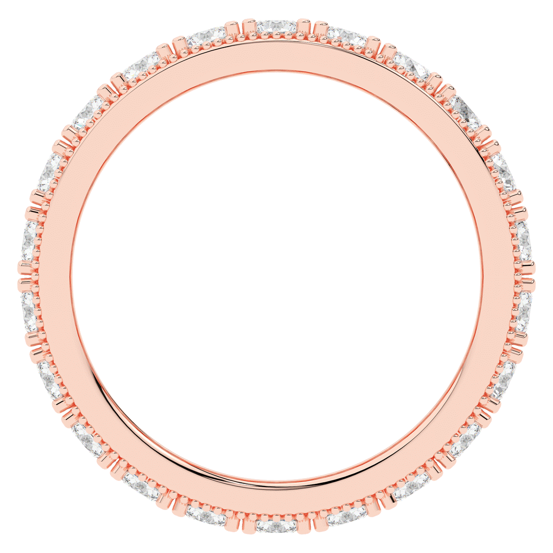 5.00CT.TW 3 ROW ROUND LAB DIAMOND ETERNITY WEDDING BAND - Nazarelle