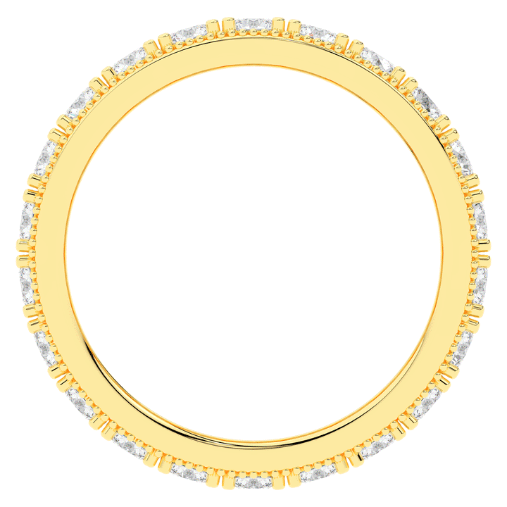 5.00CT.TW 3 ROW ROUND LAB DIAMOND ETERNITY WEDDING BAND - Nazarelle