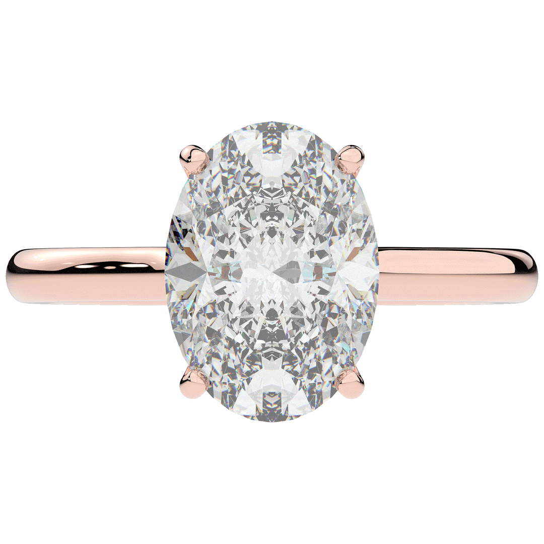 2.05CT.TW OVAL LAB DIAMOND UNDERHALO ENGAGEMENT RING - Nazarelle