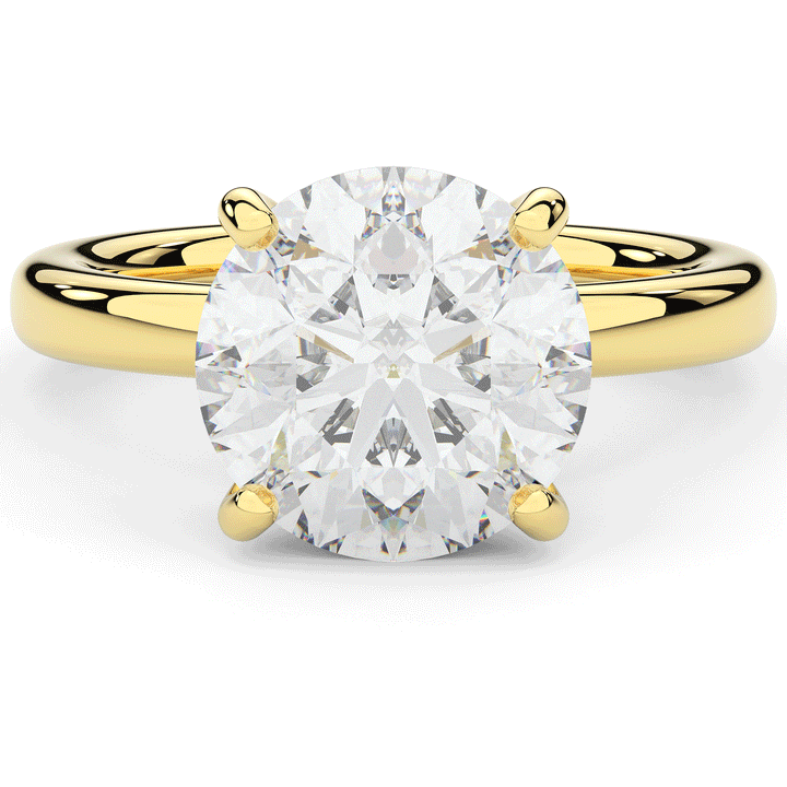 3.05CT.TW ROUND LAB DIAMOND UNDERHALO ENGAGEMENT RING - Nazarelle