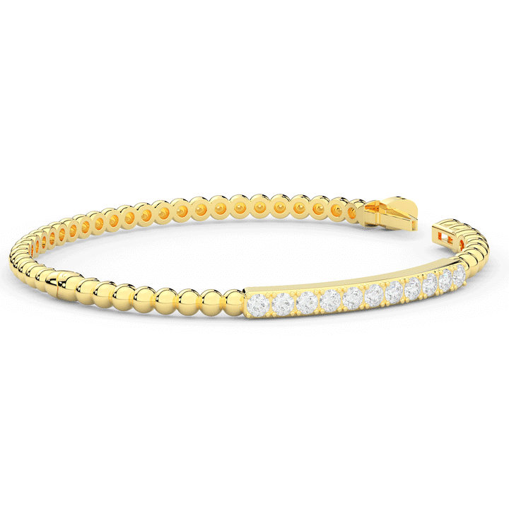 1.10CT.TW ROUND LAB DIAMOND BANGLE - Nazarelle