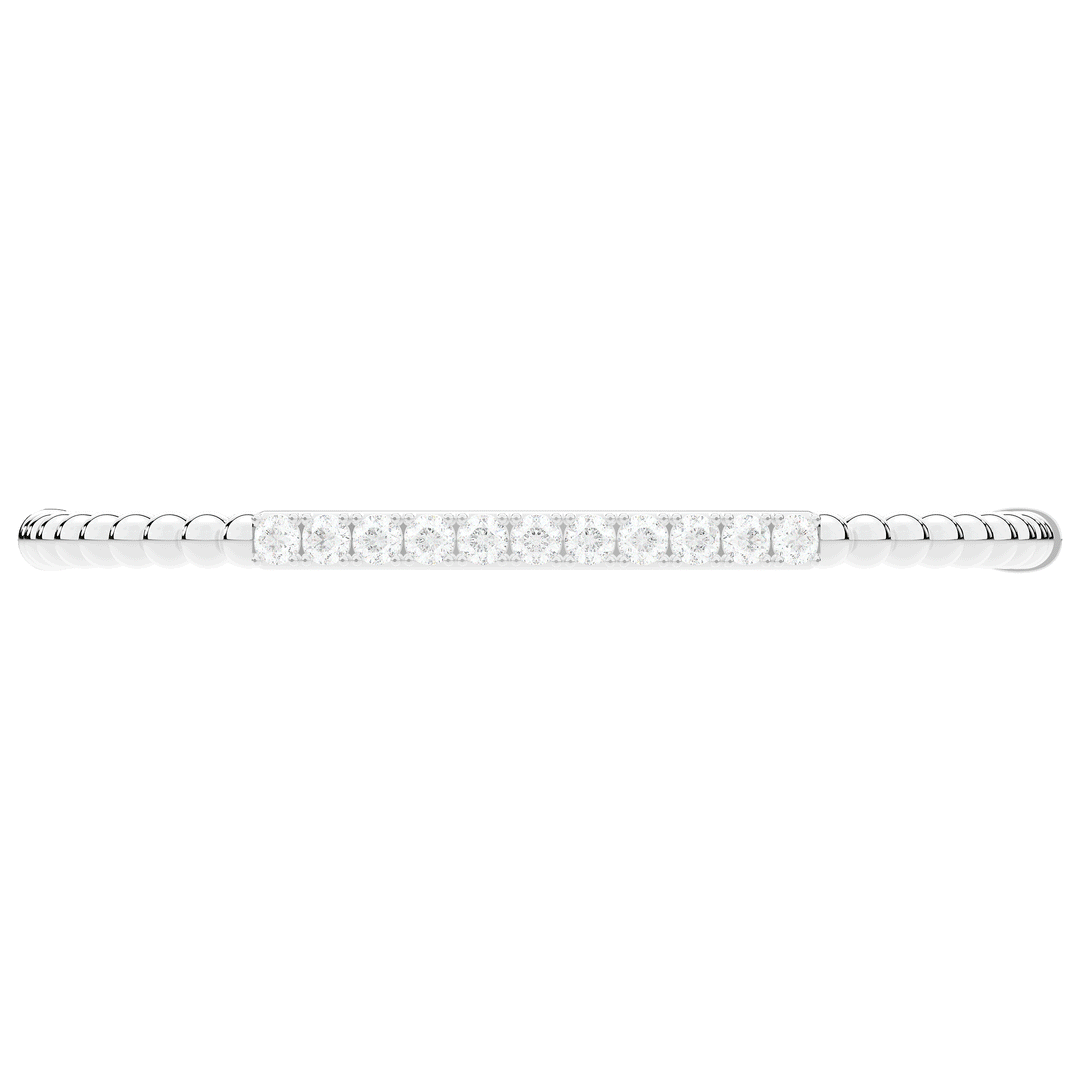 1.10CT.TW ROUND LAB DIAMOND BANGLE - Nazarelle