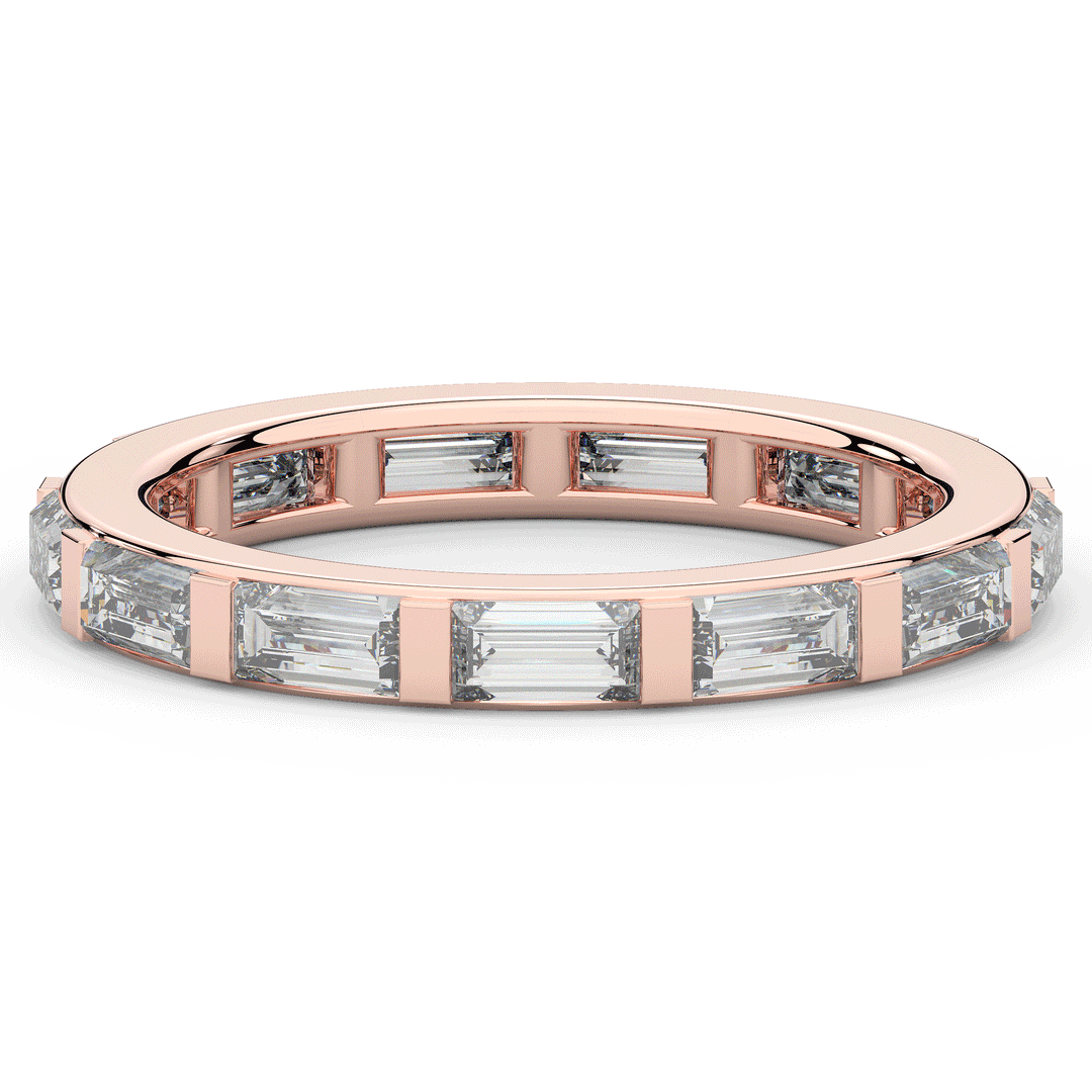 1.30CT.TW BAGUETTE LAB DIAMOND SHARED PRONG ETERNITY WEDDING BAND - Nazarelle