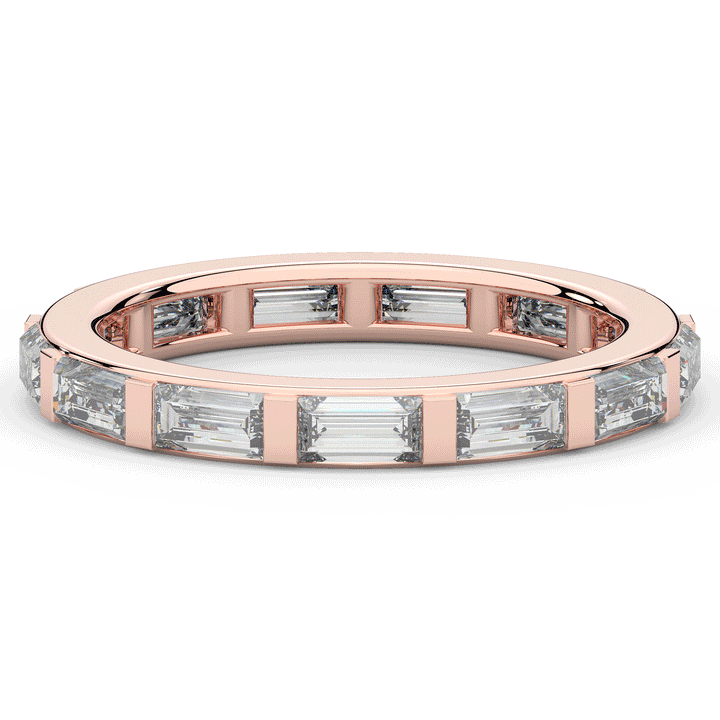 1.30CT.TW BAGUETTE LAB DIAMOND SHARED PRONG ETERNITY WEDDING BAND - Nazarelle