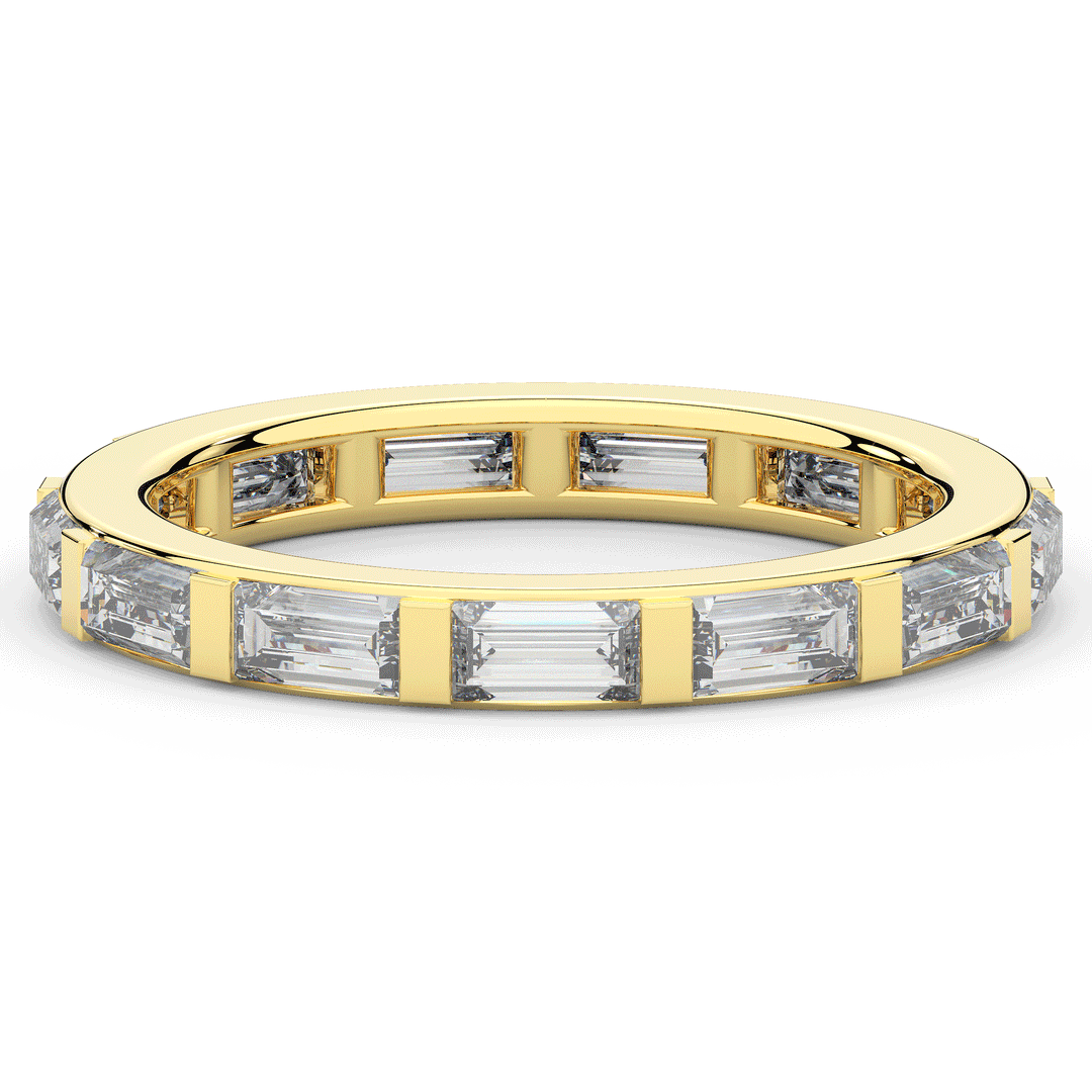 1.30CT.TW BAGUETTE LAB DIAMOND SHARED PRONG ETERNITY WEDDING BAND - Nazarelle