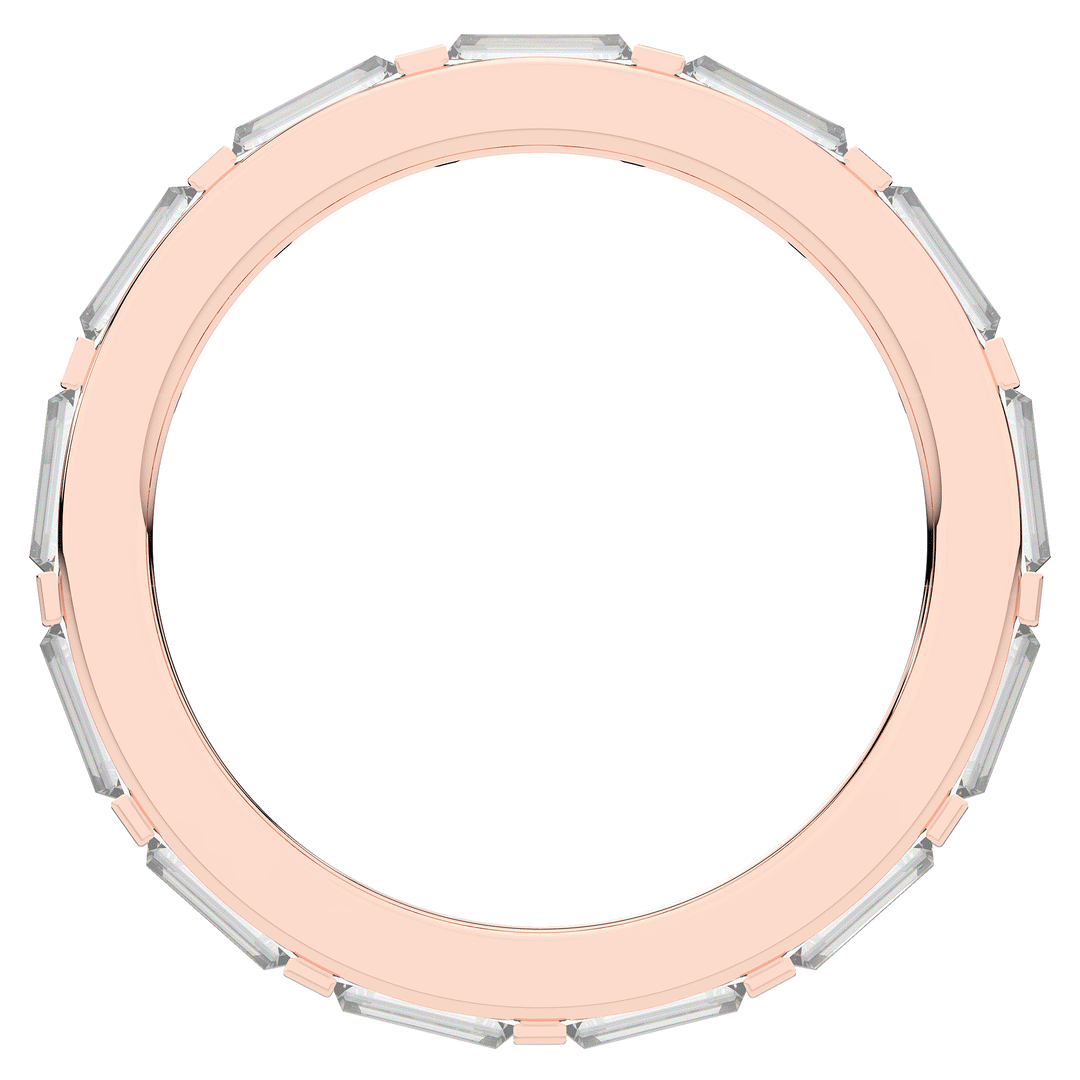 1.30CT.TW BAGUETTE LAB DIAMOND SHARED PRONG ETERNITY WEDDING BAND - Nazarelle