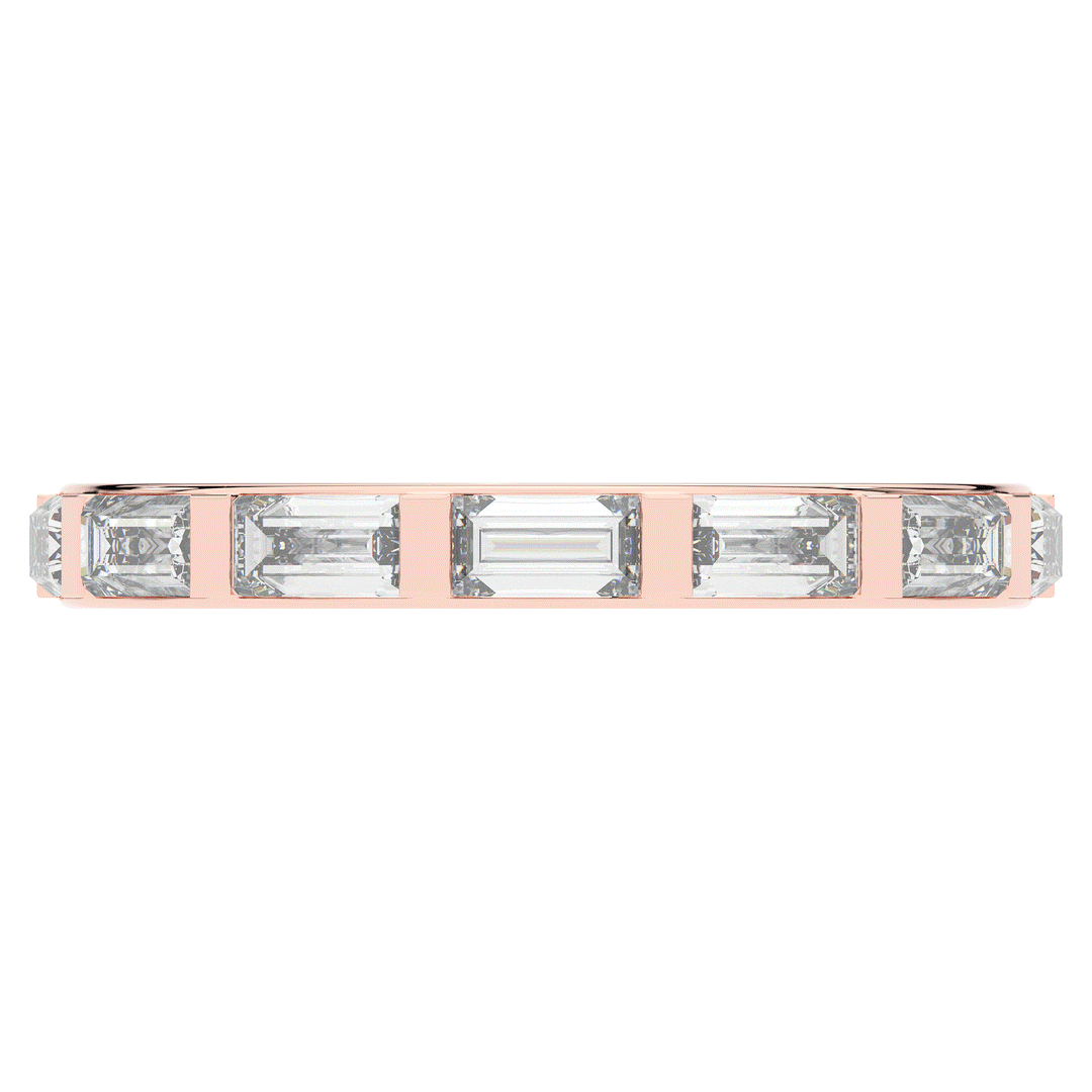 1.30CT.TW BAGUETTE LAB DIAMOND SHARED PRONG ETERNITY WEDDING BAND - Nazarelle