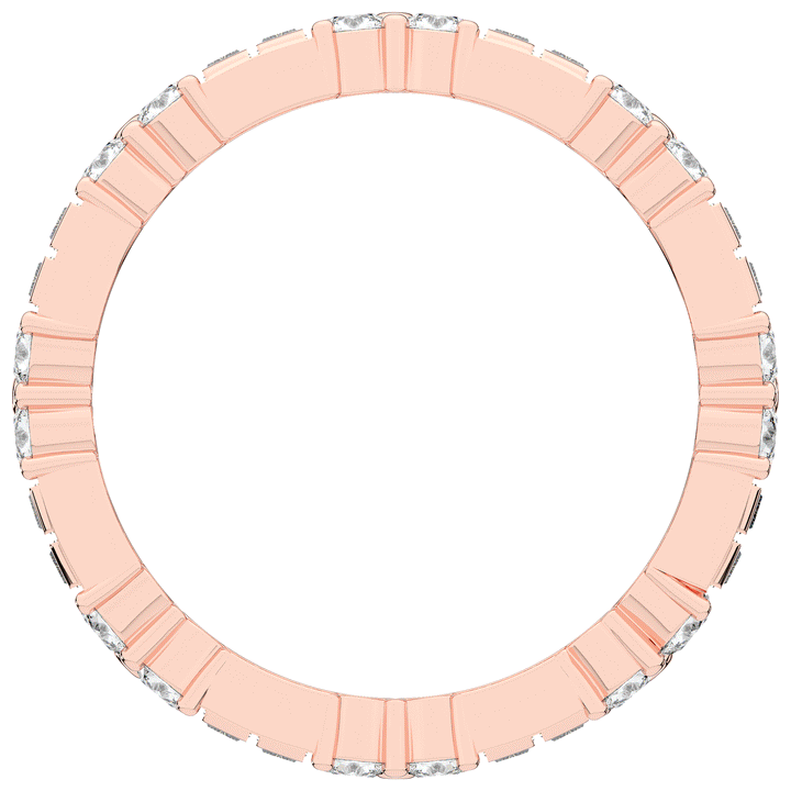 2.00CT.TW BAGUETTE AND ROUND LAB DIAMOND ETERNITY WEDDING BAND - Nazarelle