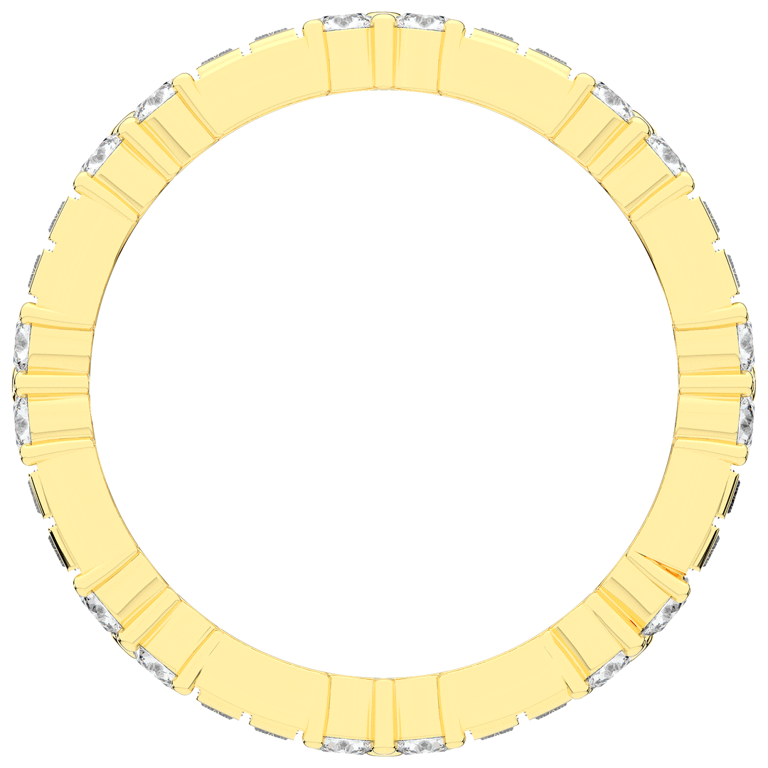2.00CT.TW BAGUETTE AND ROUND LAB DIAMOND ETERNITY WEDDING BAND - Nazarelle