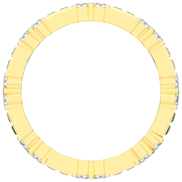 2.00CT.TW BAGUETTE AND ROUND LAB DIAMOND ETERNITY WEDDING BAND - Nazarelle
