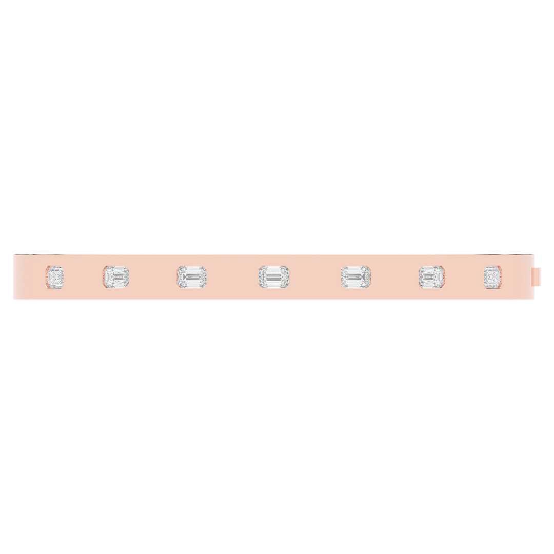 1.25CT.TW ROUND LAB DIAMOND BEZEL SET BANGLE - Nazarelle