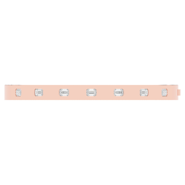 1.25CT.TW ROUND LAB DIAMOND BEZEL SET BANGLE - Nazarelle