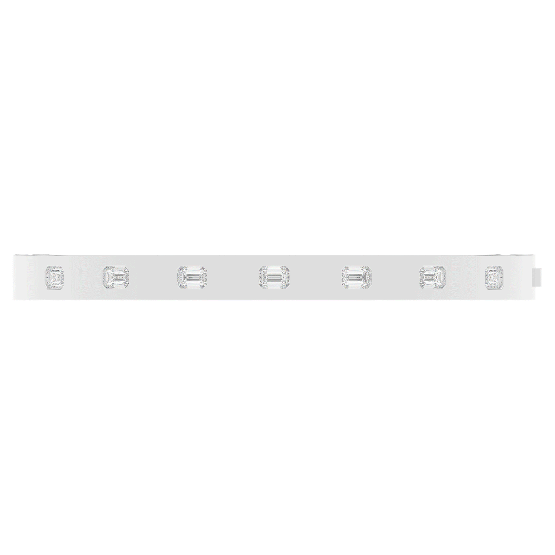 1.25CT.TW ROUND LAB DIAMOND BEZEL SET BANGLE - Nazarelle