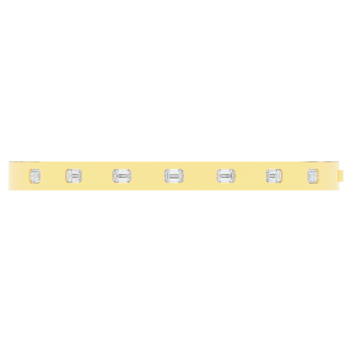 1.25CT.TW ROUND LAB DIAMOND BEZEL SET BANGLE - Nazarelle