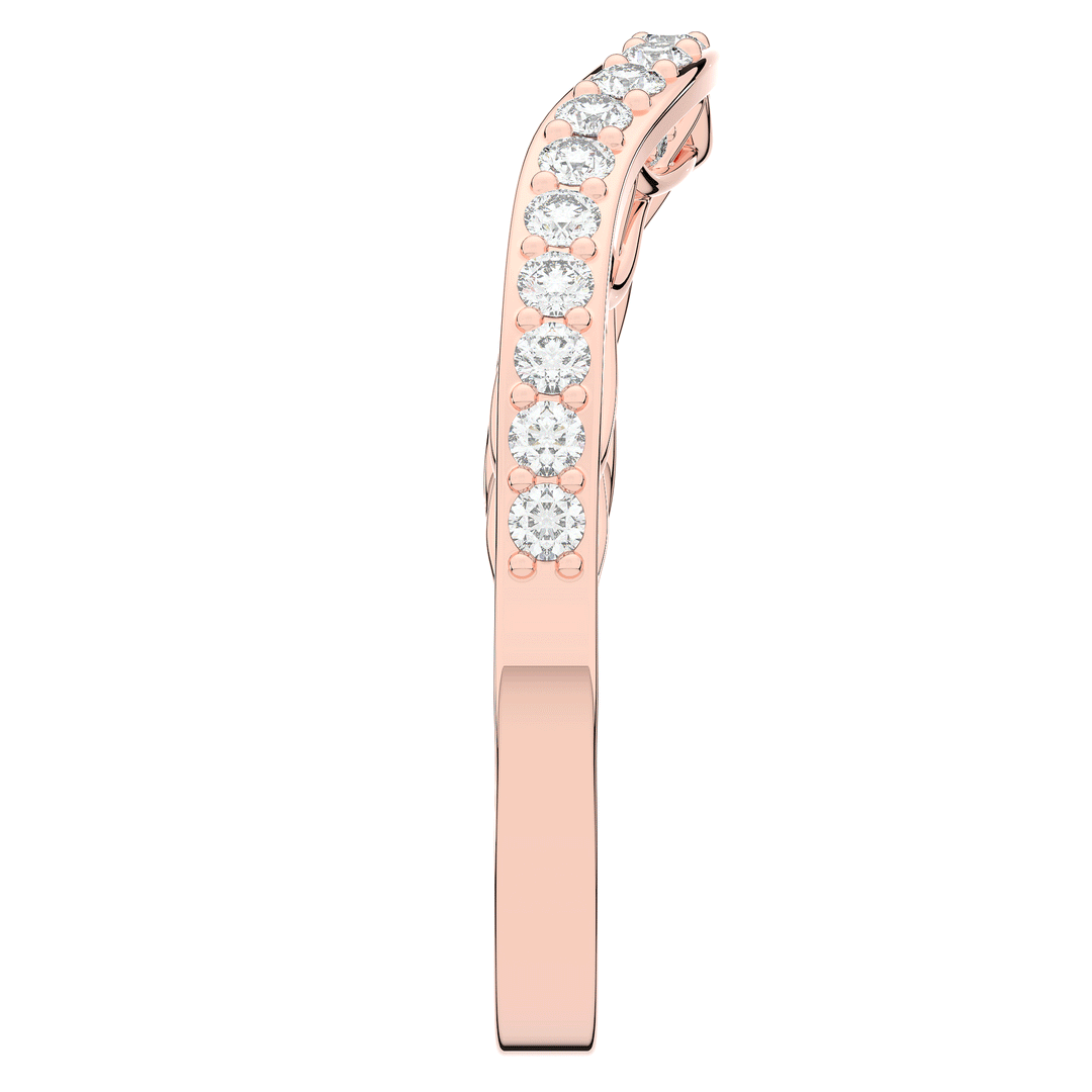 0.35CT.TW ROUND LAB DIAMOND CONTOUR WEDDING BAND - Nazarelle