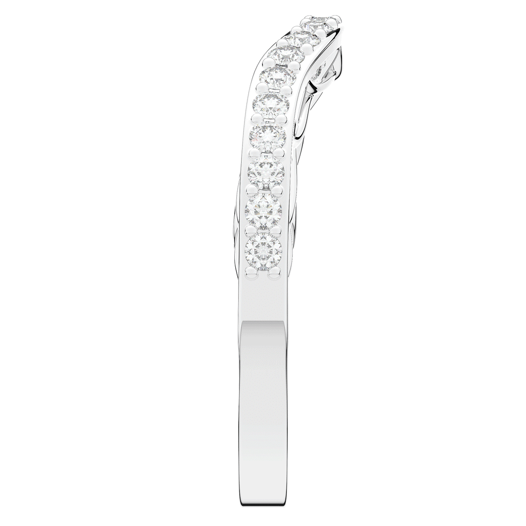 0.35CT.TW ROUND LAB DIAMOND CONTOUR WEDDING BAND - Nazarelle