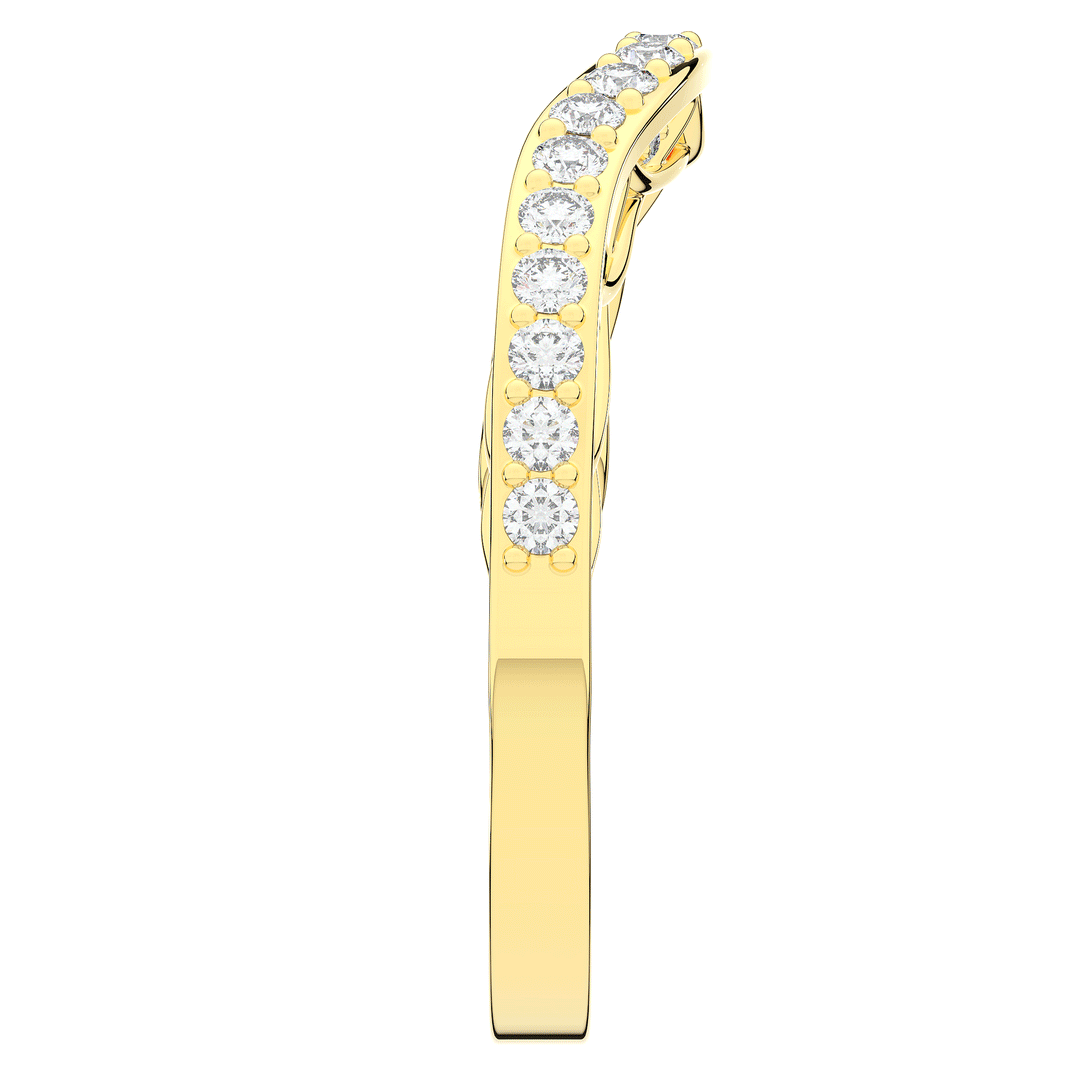 0.35CT.TW ROUND LAB DIAMOND CONTOUR WEDDING BAND - Nazarelle