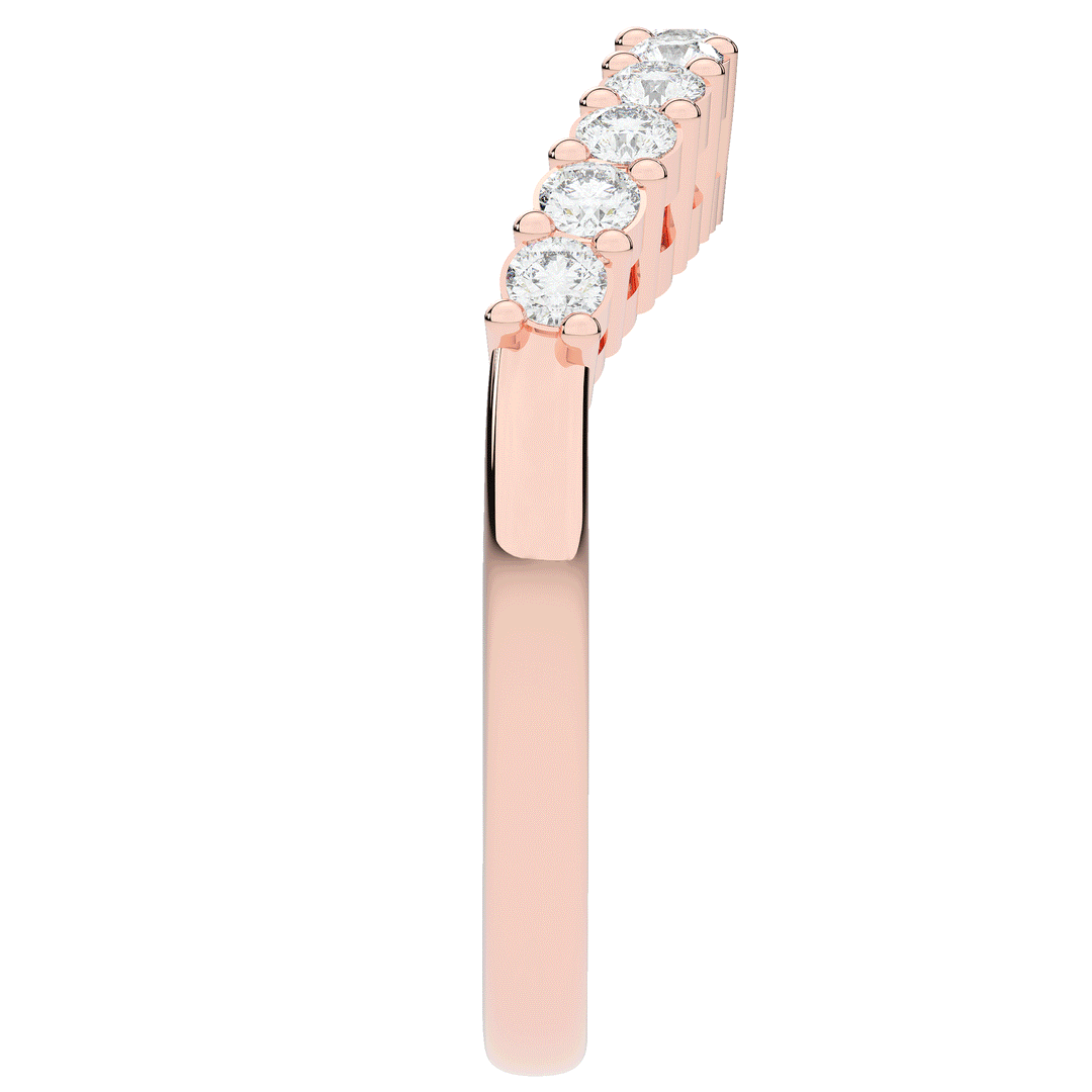 0.30CT.TW ROUND LAB DIAMOND CONTOUR WEDDING BAND - Nazarelle
