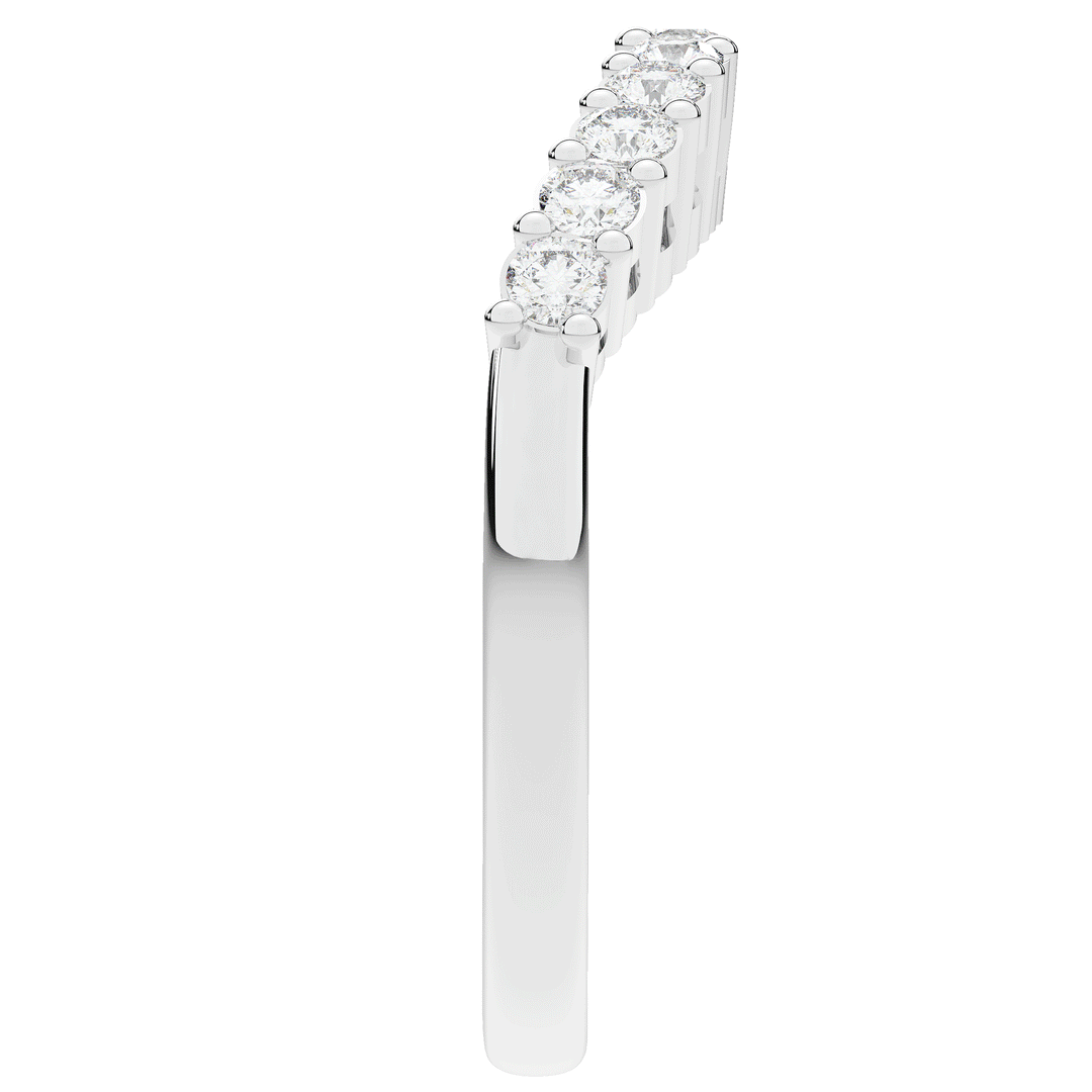 0.30CT.TW ROUND LAB DIAMOND CONTOUR WEDDING BAND - Nazarelle