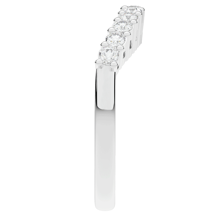 0.30CT.TW ROUND LAB DIAMOND CONTOUR WEDDING BAND - Nazarelle