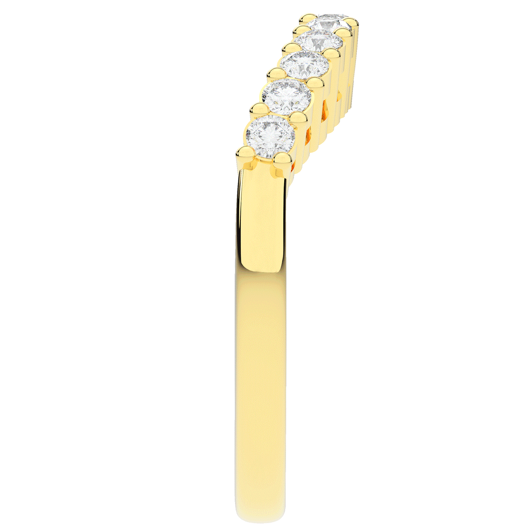 0.30CT.TW ROUND LAB DIAMOND CONTOUR WEDDING BAND - Nazarelle